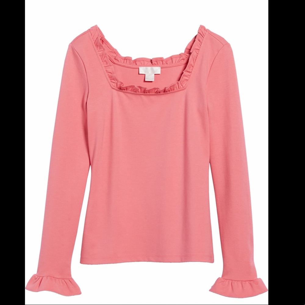 Rachel Parcell Ruffle Ponte Top - Picture 2 of 3